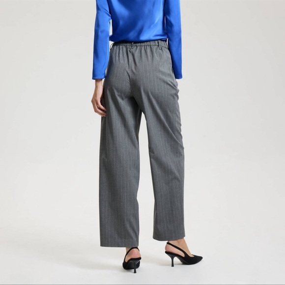 NWT Women's Wide Leg Tailored Pants - A New Day™ Gray Striped 4 - Picture 11 of 11